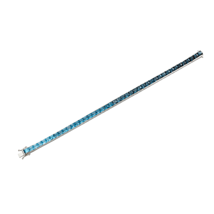 BELLARRI® 14kt White Gold Blue Topaz Gemstone Bracelet from the Eternal
Love Collection.