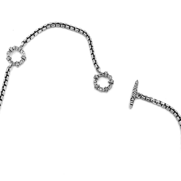 Stephen Dweck Sterling Silver Flower Pendant, Rutiliated Quartz,
Hematite, Citrine, Moonstone