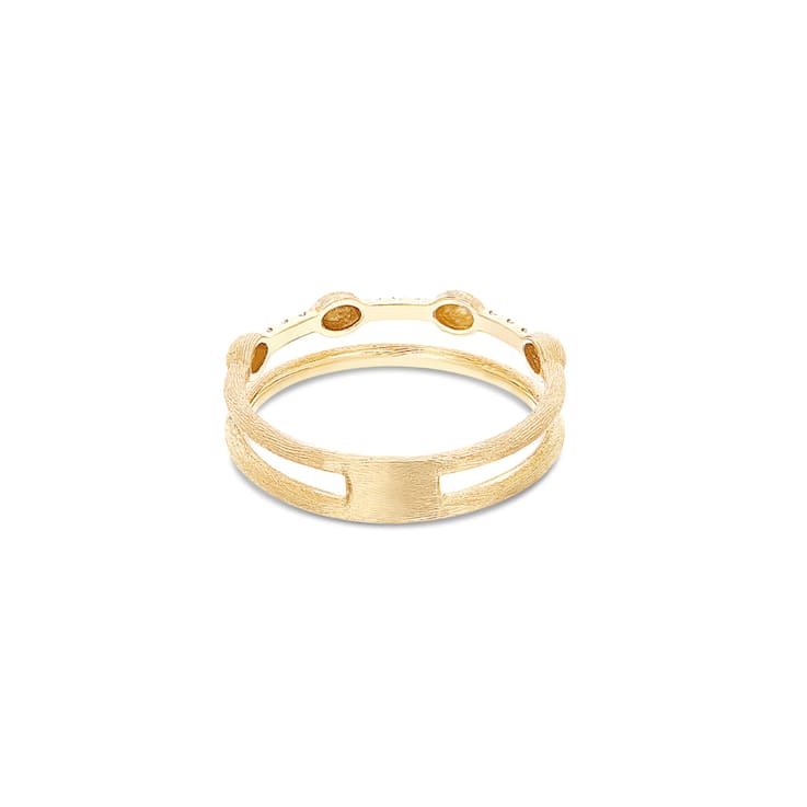 "Elite" 18kt Gold and diamonds double-band Ring