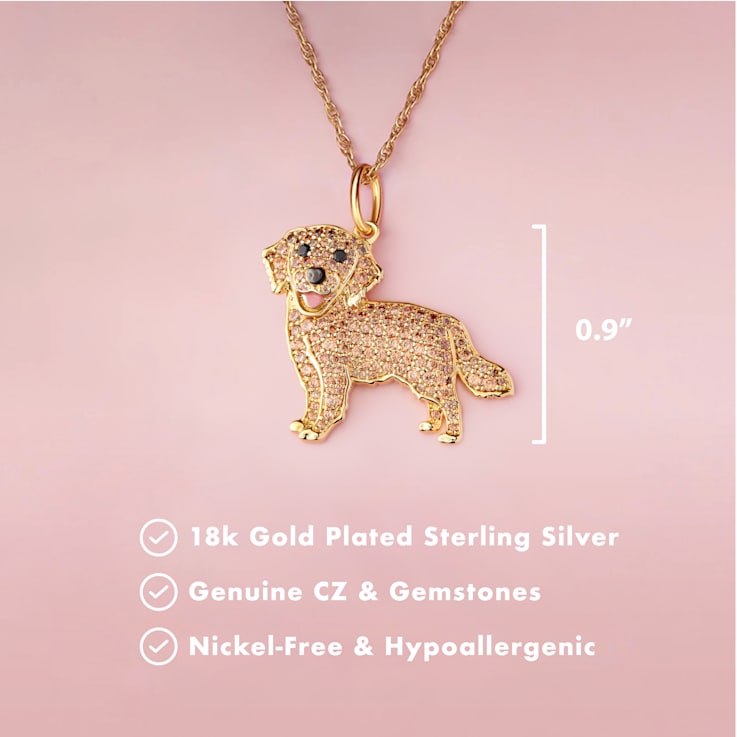 Golden retriever pendant top