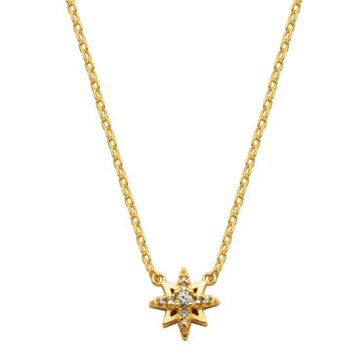 9ct Gold Star Pendant Necklace | Jewellerybox.co.uk