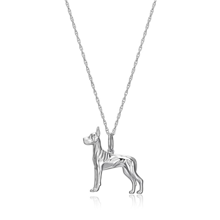DD Great Dane Collection Sterling Silver Necklace | Zazzle