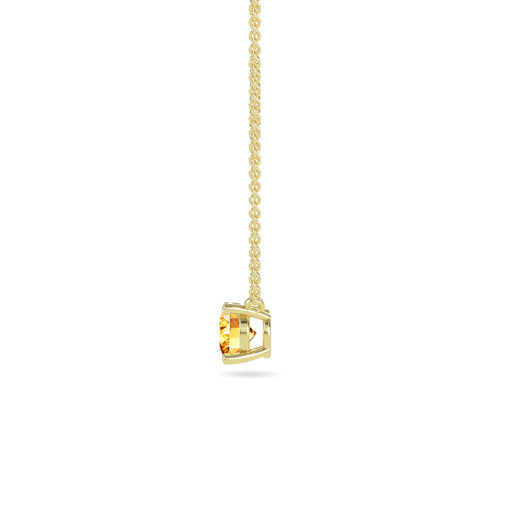 10 Karat Yellow Gold Citrine Pendant Necklace For Women