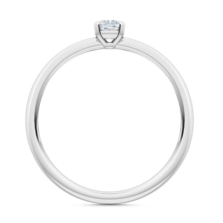 0.25Ct Petite ring with Cushion Lab Grown Diamond in 14K gold