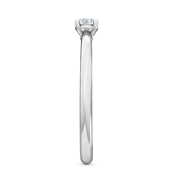 0.25Ct Petite ring with Oval Lab Grown Diamond in 14K gold