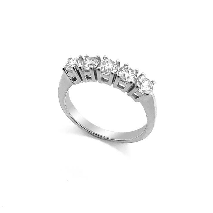 1.00Ct Round Band Lab Grown Diamond in 14K gold