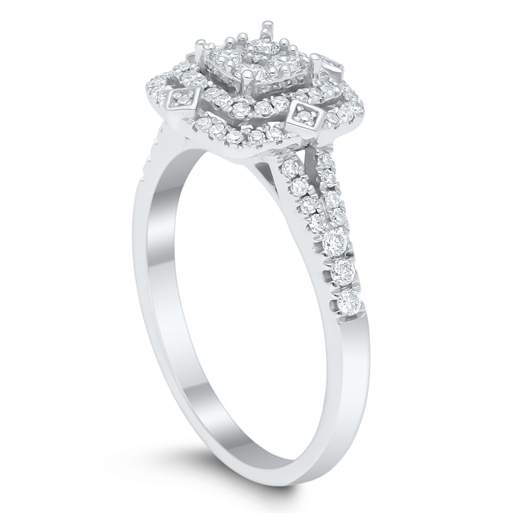 0.53Ct Cluster Fashion Ring Lab Grown Diamond in 10K gold