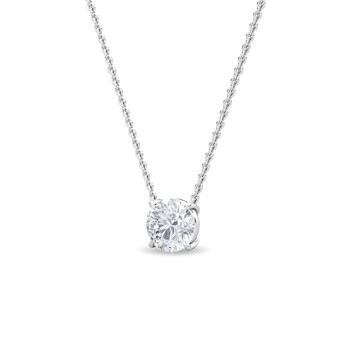 0.80 Cts Round Shaped Lab-Grown  Diamond Necklace in 14K White Gold
(F-G, VS2-SI1, 0.80 Cttw)