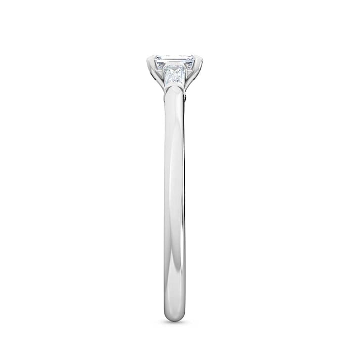0.30Ct Petite Emerald Cut Shaped Ring with Baguettes on side Lab Grown
Diamond in 14K gold