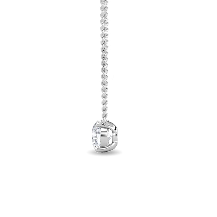 0.80 Cts Round Shaped Lab-Grown  Diamond Necklace in 14K White Gold
(F-G, VS2-SI1, 0.80 Cttw)