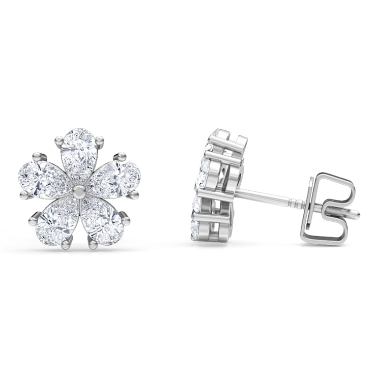 1.50Cttw Marquise Shaped Lab-Grown Diamond Earrings in 14K White Gold
(E-F, VS-SI, 1.50Cttw)