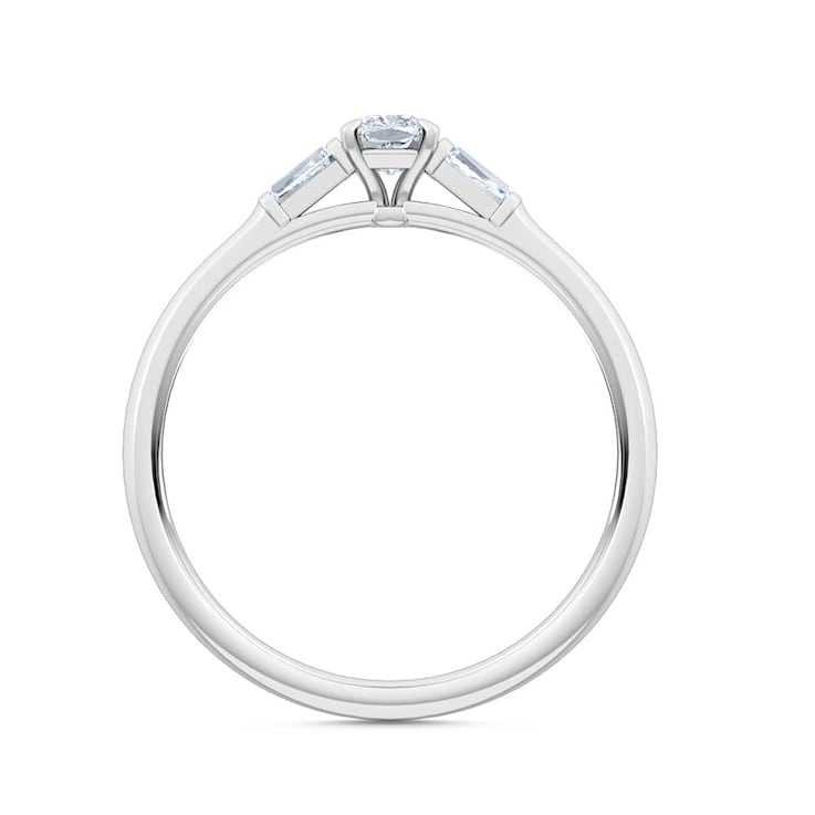 0.30Ct Petite Kite Cushion Ring with Baguettes on side Lab Grown Diamond
in 14K gold