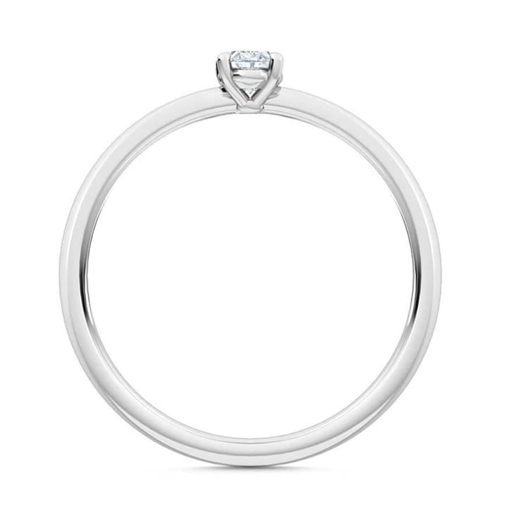 0.25Ct Petite ring with Oval Lab Grown Diamond in 14K gold