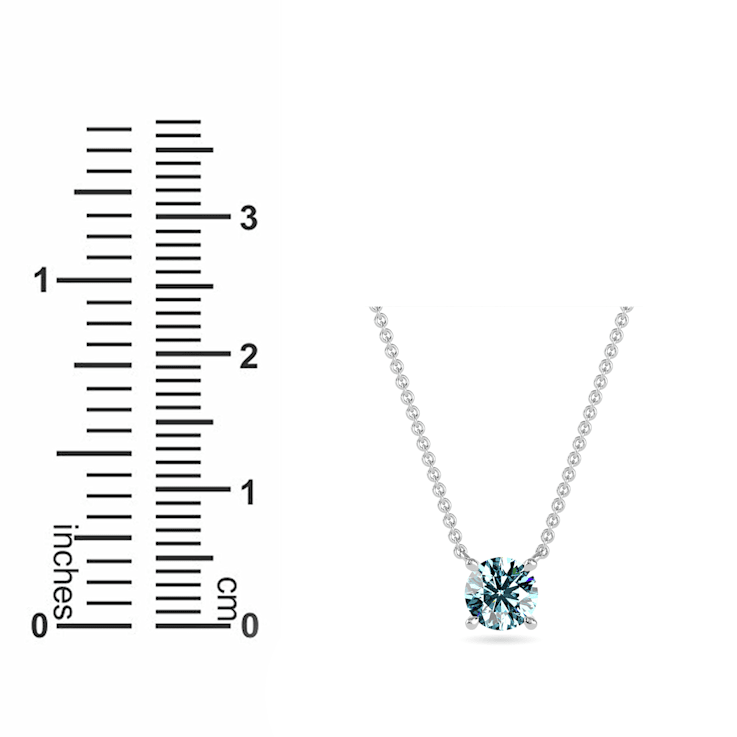 10 Karat White Gold Aquamarine Pendant Necklace For Women
