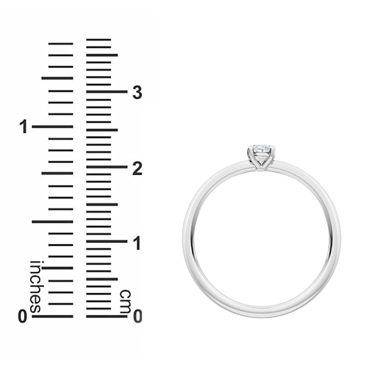 0.25Ct Petite ring with Oval Lab Grown Diamond in 14K gold