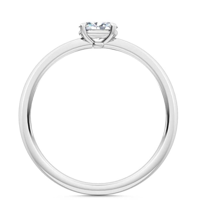 0.25Ct Petite ring with Oval Lab Grown Diamond in 14K gold