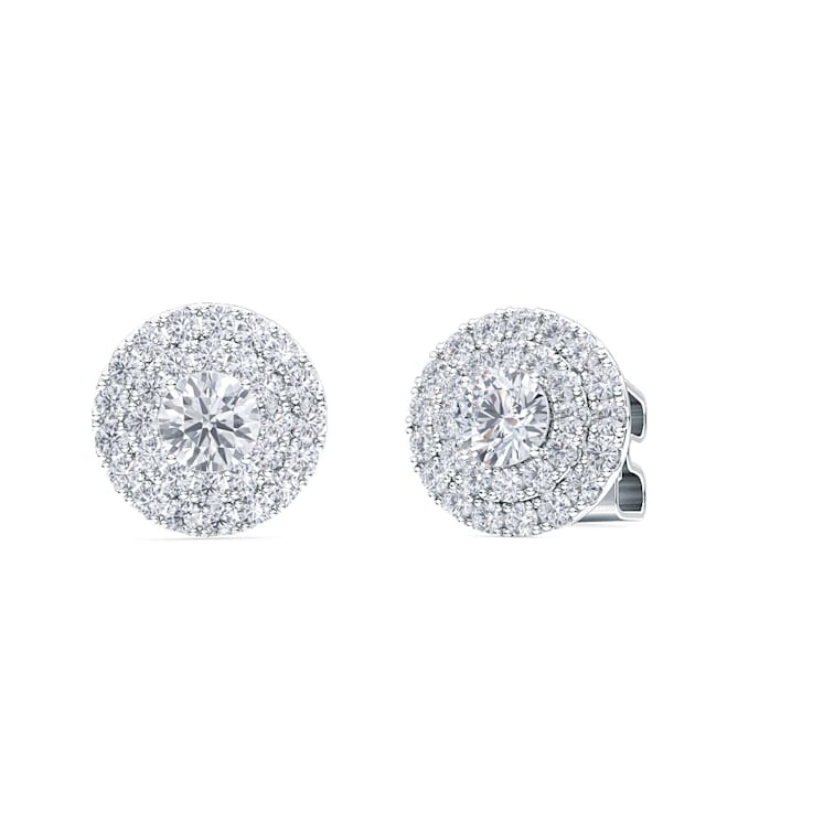 10k white sale gold diamond earrings