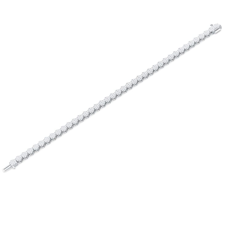 10.00Ct Round Four Prong 7 inch Flower Bracelet in Lab Grown Diamond in
10K gold (10.00Ct FG-VS-SI)