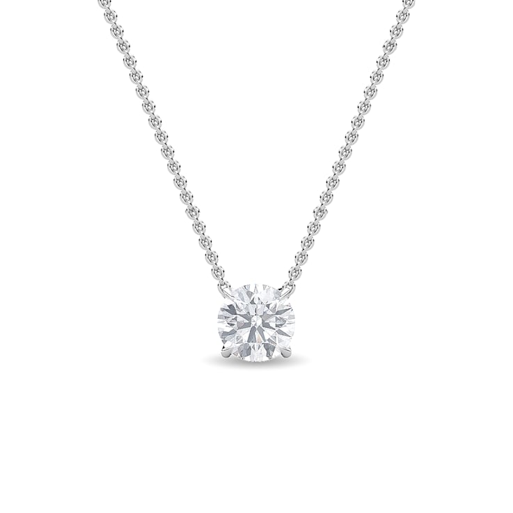 0.60 Cts Round Shaped Lab-Grown  Diamond Necklace in 14K White Gold
(F-G, VS2-SI1, 0.60 Cttw)