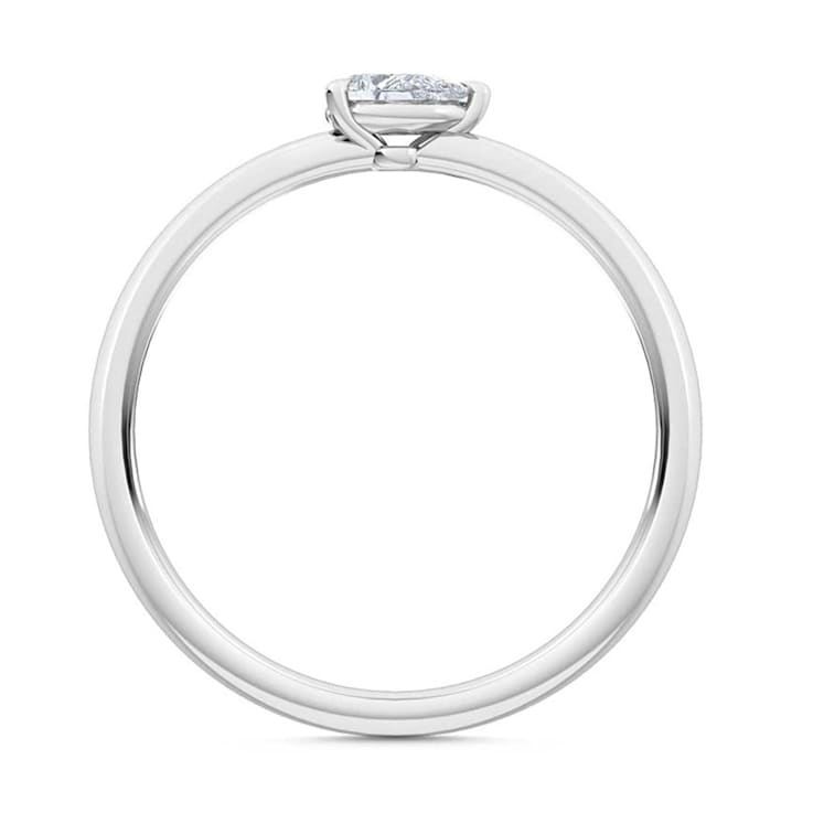 0.25Ct Petite ring with Pear Horizontal Lab Grown Diamond in 14K gold