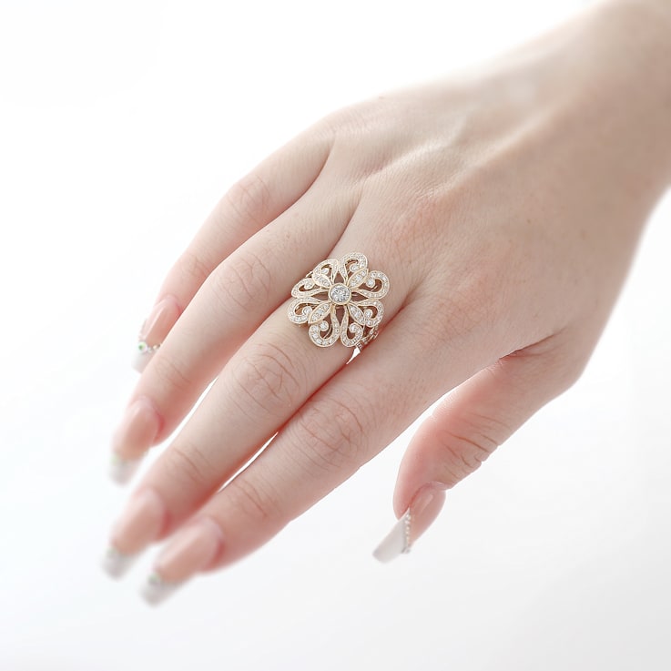 Beverley K Vintage Inspired Gold & Diamond Ring