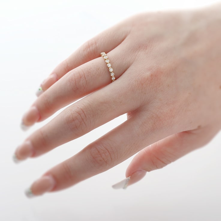 Beverley K 18k Yellow Gold with 24 Round Diamond Eternity Band