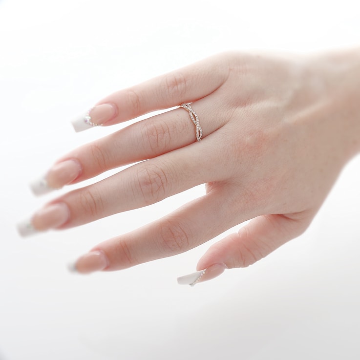 Beverley K 14K Rose Gold 0.16ct Diamond Infinity Band
