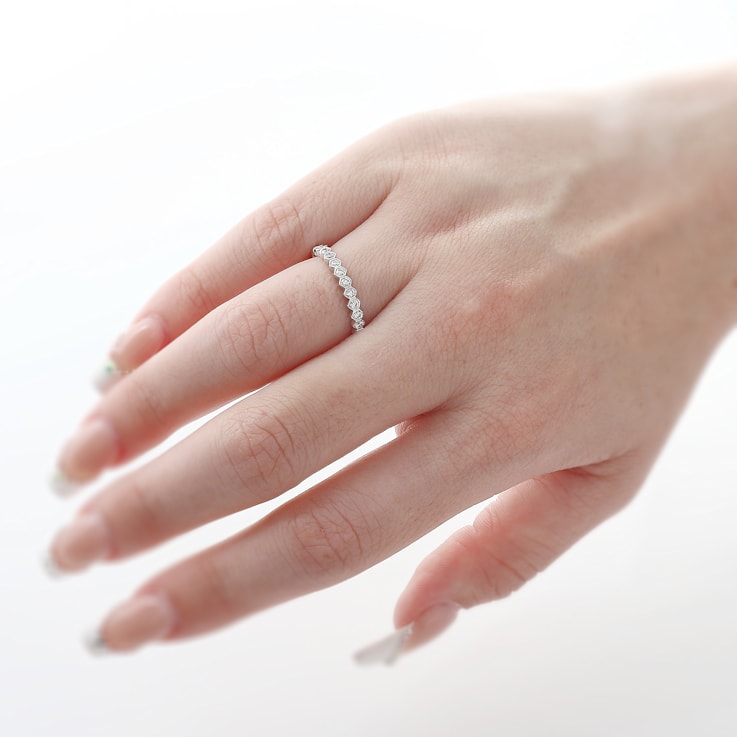 Beverley K 18K White Gold .055ct Diamond Eternity Band