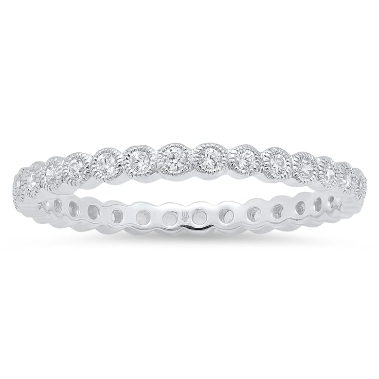 Beverley K 18K White Gold 0.23ctw Diamond Bezel Band
