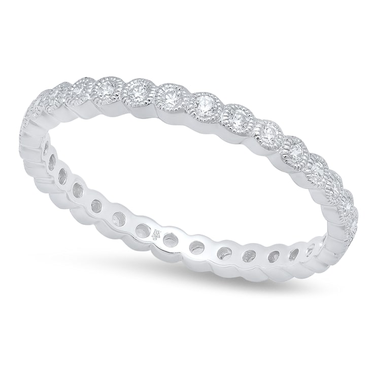 Beverley K 18K White Gold 0.23ctw Diamond Bezel Band