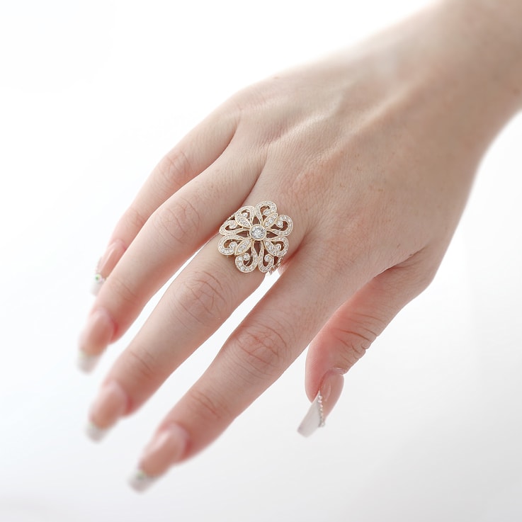 Beverley K Vintage Inspired Gold & Diamond Ring