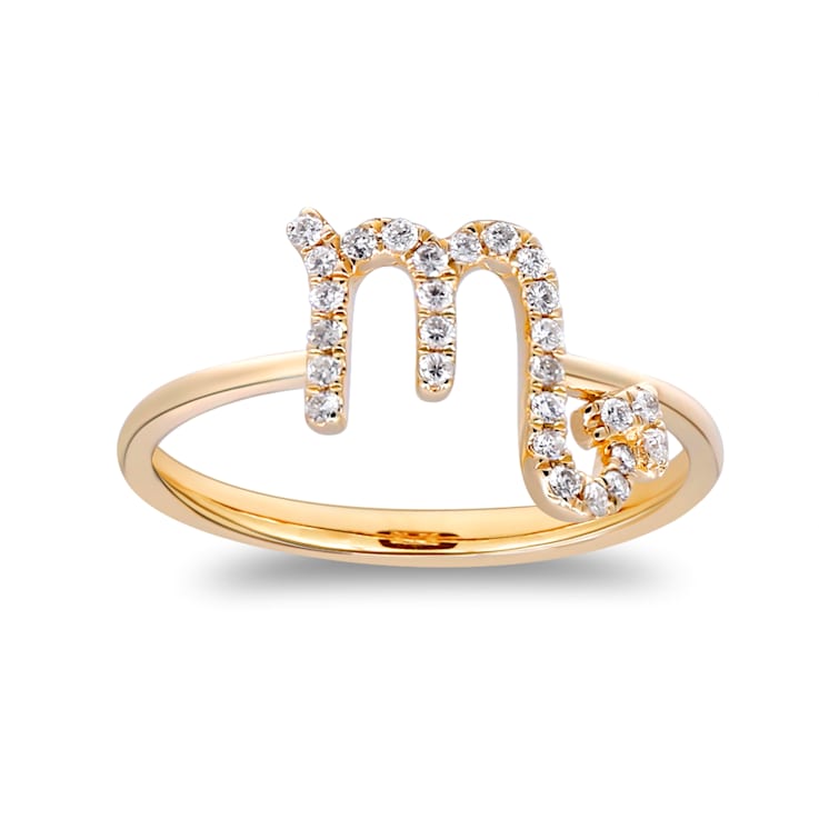Gin & Grace 10K Yellow Gold Real Diamond Ring (I1)