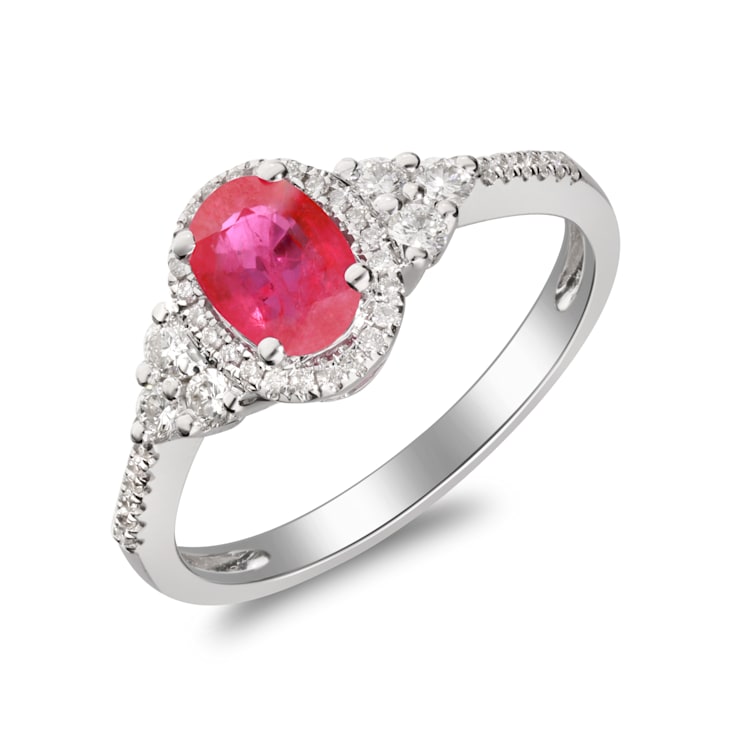 Gin & Grace 14K White Gold Ruby and Diamond Ring - 1BQ5LA