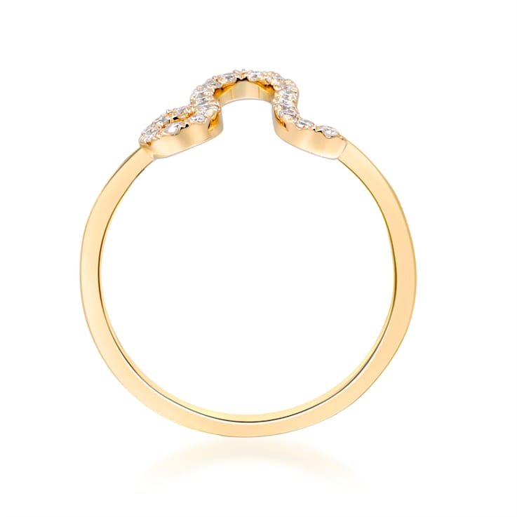 Gin & Grace 10K Yellow Gold Real Diamond Ring (I1)