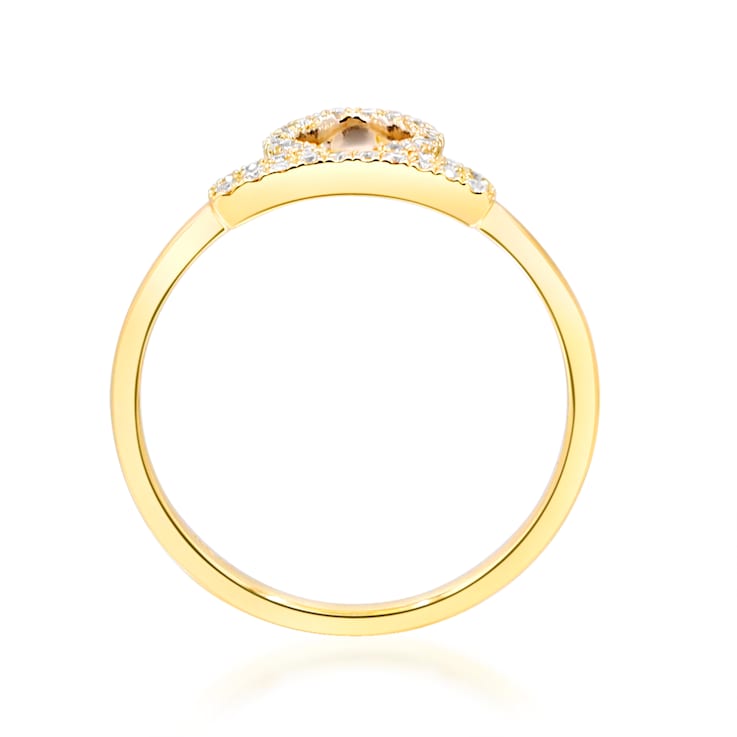 Gin & Grace 10K Yellow Gold Real Diamond Ring (I1)