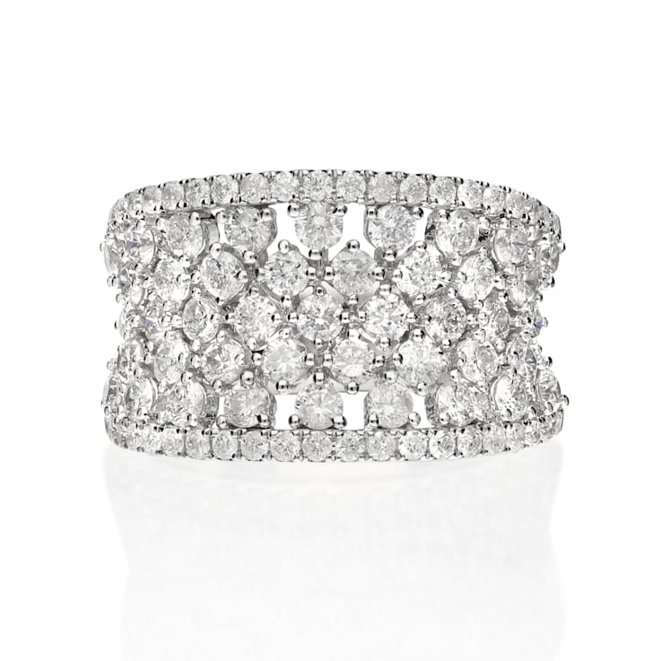 Gin & Grace 14K White Gold Real Diamond Ring (I1)