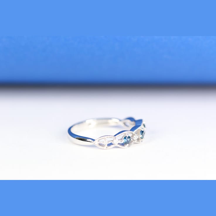 Gin & Grace 18K White Gold Real Diamond Ring (I1) with