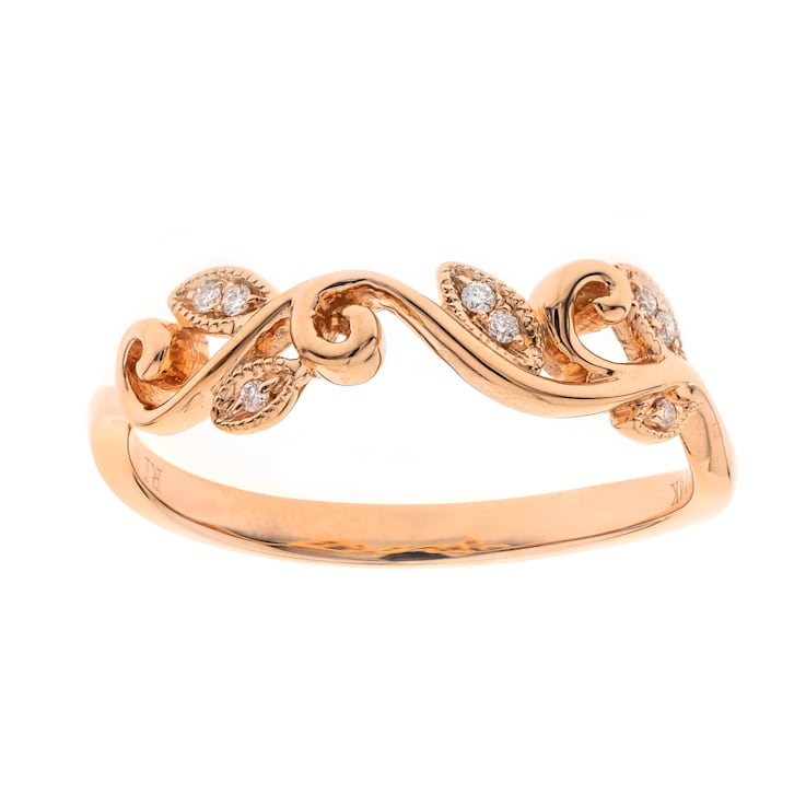 Gin & Grace 14K Rose Gold Natural White Diamonds Ring