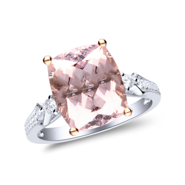 Gin & Grace 14K Two-Tone Gold Morganite and Diamond Ring