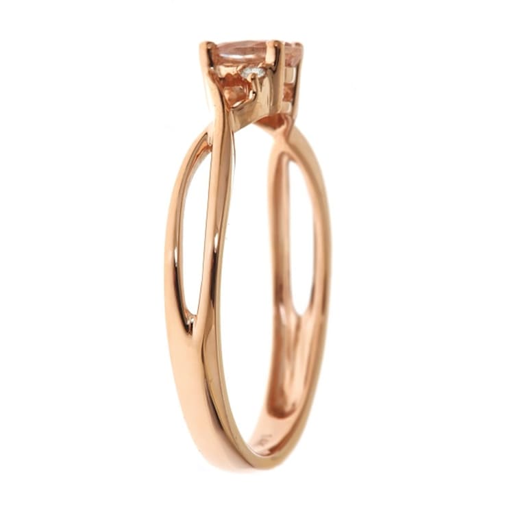 Gin & Grace 14K Rose Gold Morganite and Diamond Ring