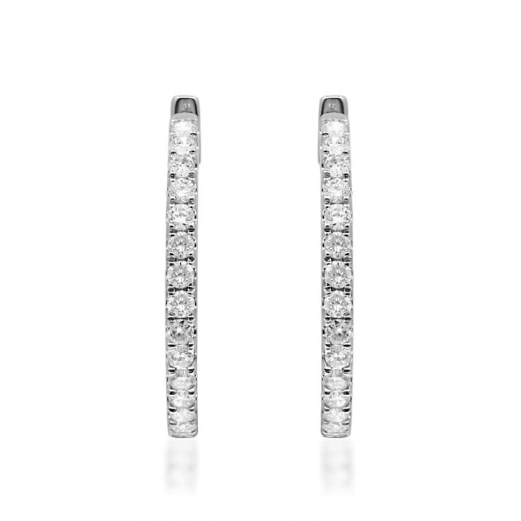 Gin & Grace 14K White Gold Natural Diamond Earring