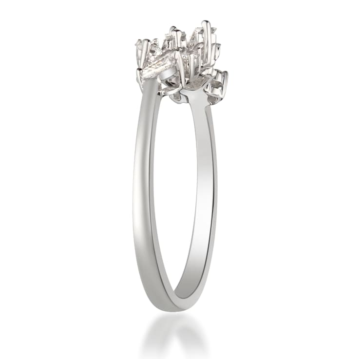 Gin & Grace 14K White Gold Real Diamond Ring (I1)