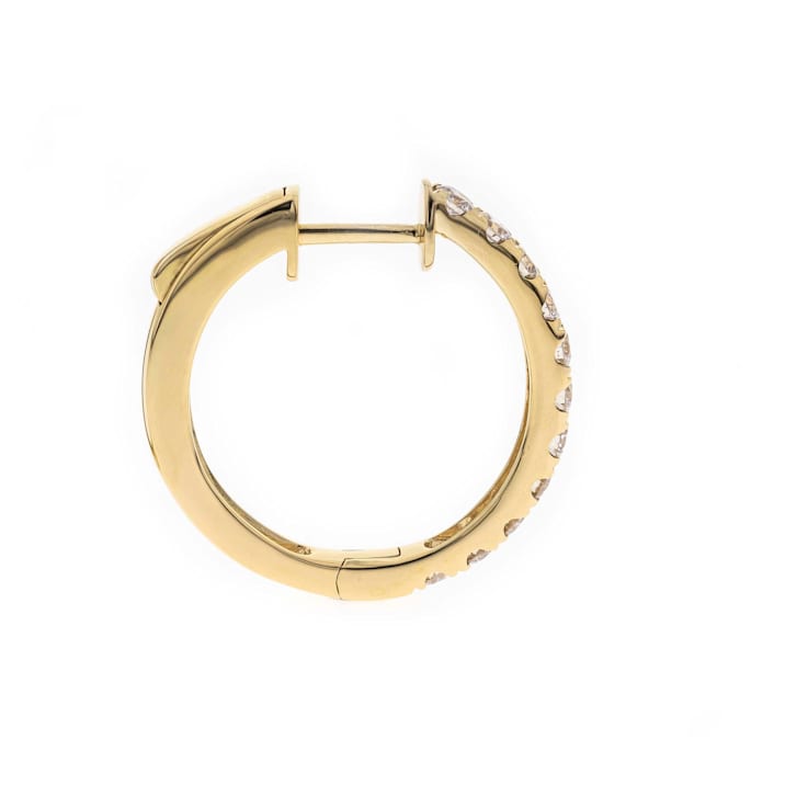 Gin & Grace 14K Yellow Gold Natural White Diamond Earring