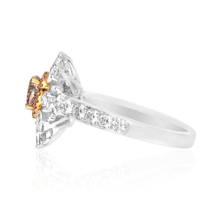 Gin & Grace 18K White Gold Real Diamond Ring (I1) with Natural Fancy
Pink GIA Certified