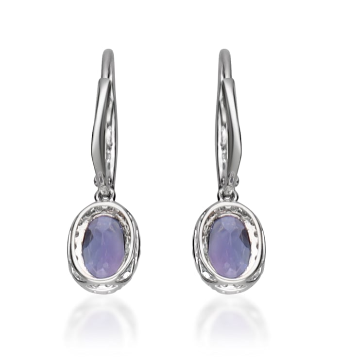 Gin & Grace 14K White Gold Natural Diamond I1 Dangle Earring Genuine
Blue Tanzanite