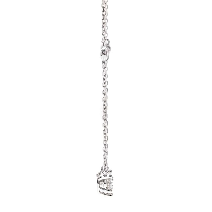 Gin & Grace 14K White Gold Natural White Diamond Necklace