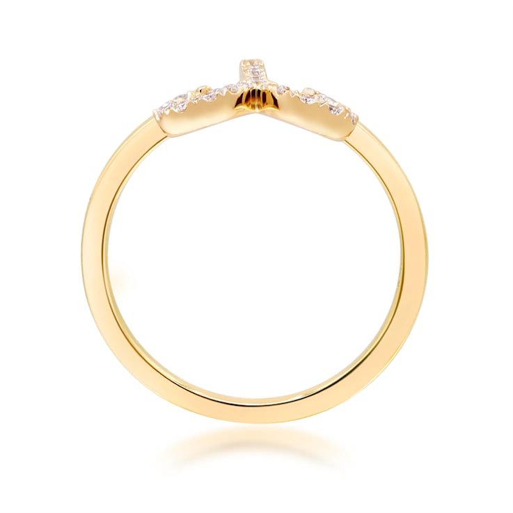 Gin & Grace 10K Yellow Gold Real Diamond Ring (I1)