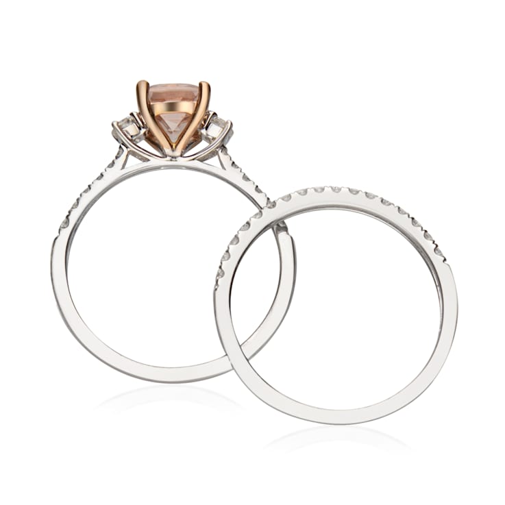 Gin & Grace 14K Two-Tone Gold Natural Morganite With Real Diamond
(I1) Ring