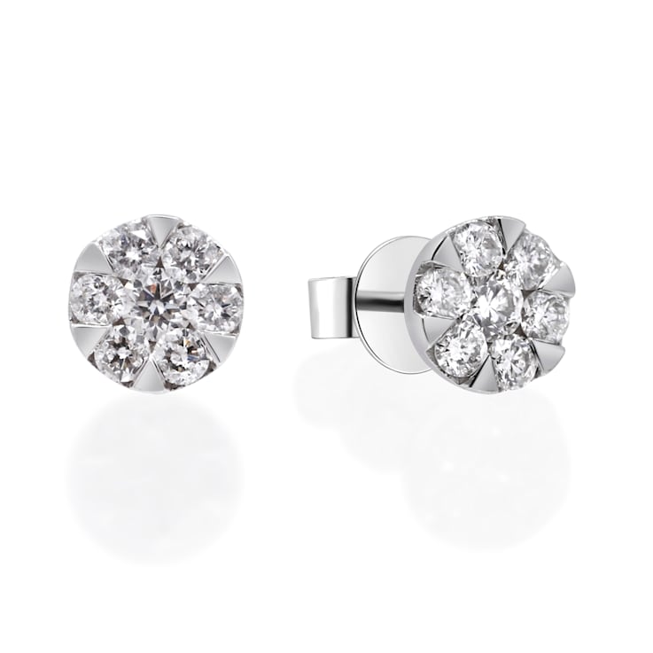 Gin & Grace 14K White Gold Real Diamond (I1) Earring