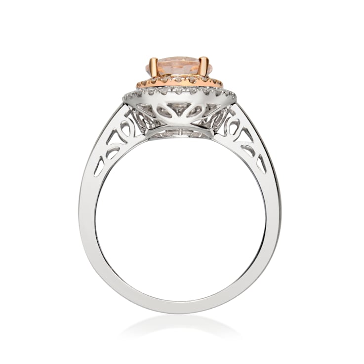Gin & Grace 14k Two Tone Gold Morganite and Diamond Ring